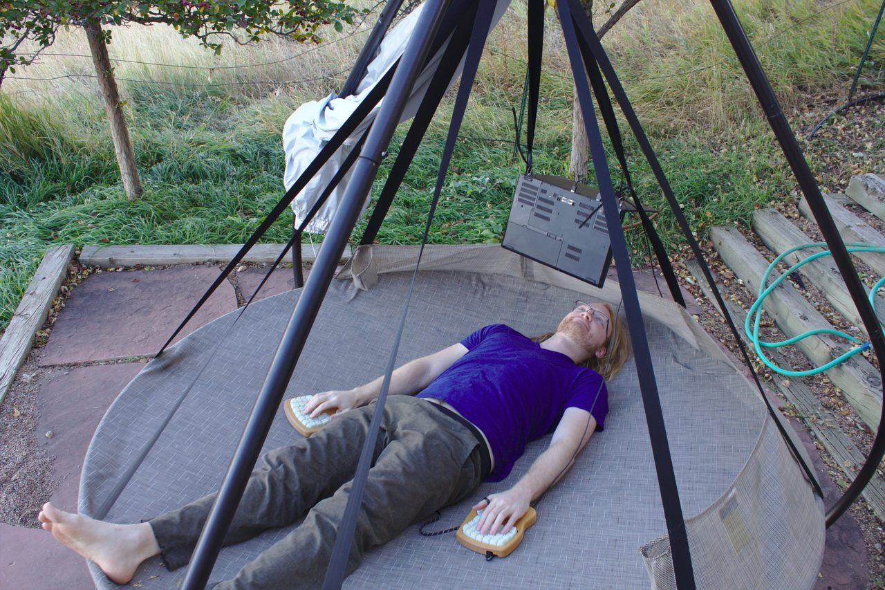 screen above head + split keyboard supine computing